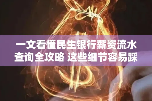 一文看懂民生银行薪资流水查询全攻略 这些细节容易踩雷