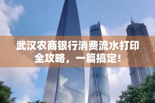武汉农商银行消费流水打印全攻略,一篇搞定!