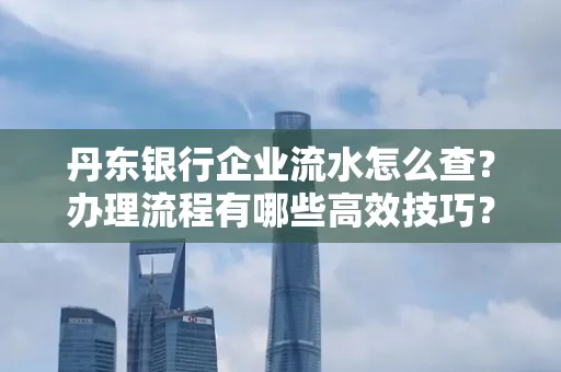 丹东银行企业流水怎么查?办理流程有哪些高效技巧?